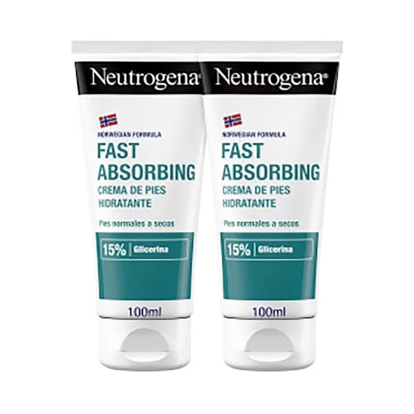NEUTRÓGENA Crema de pies absorción inmediata, para pieles secas 2 x 100 ml. - 0.2 l - Imagen del producto en Findit