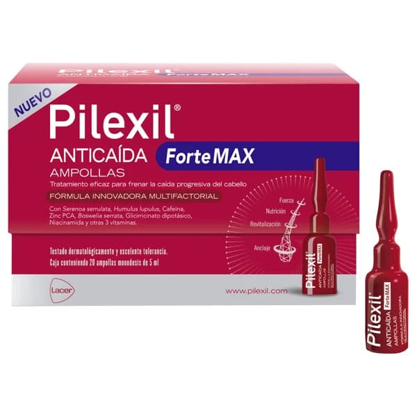 PILEXIL Forte max Tratamiento para frenar la caida progresiva del cabello 20 x 5 ml. - 1 ud - Imagen del producto en Findit