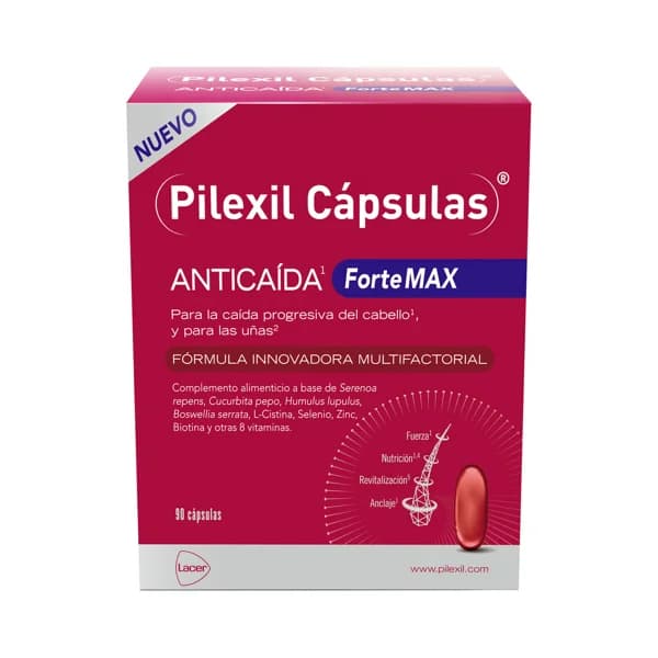 PILEXIL Forte max Tratamiento para la caída progresiva del cabello y cuidado de uñas 90 uds. - 1 ud - Imagen del producto en Findit