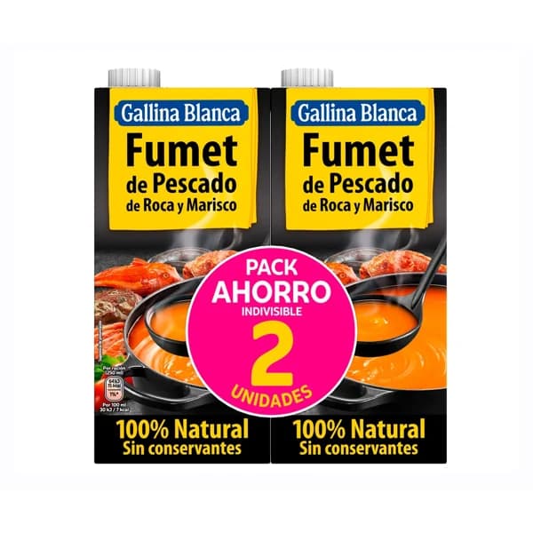 GALLINA BLANCA Caldo fumet de pescado 2x1L - 2 l - Imagen del producto en Findit