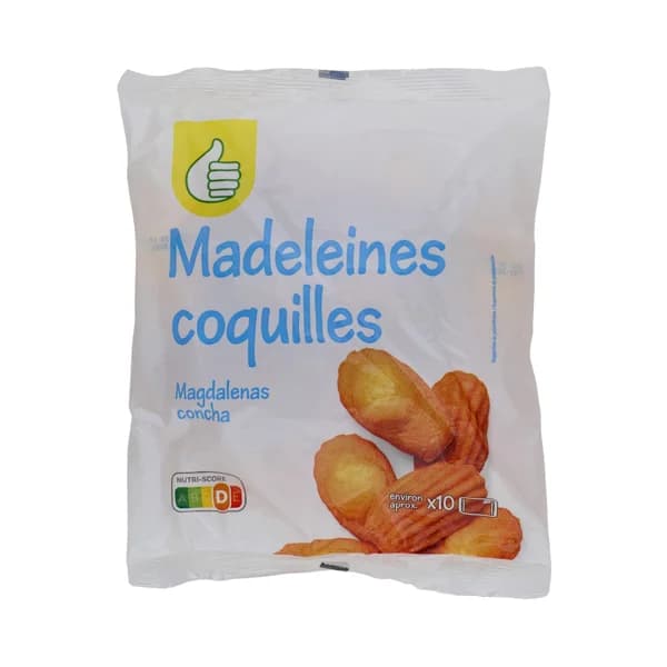 PRODUCTO ECONÓMICO ALCAMPO Magdalenas con forma de concha 10 uds. - 0.25 kg - Imagen del producto en Findit