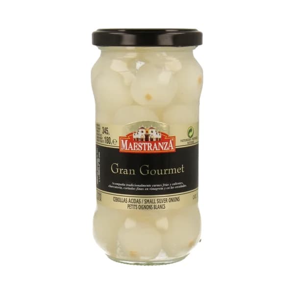MAESTRANZA Cebollitas en vinagre MAESTRANZA GRAN GOURMET frasco de 180 g. - 0.18 kg - Imagen del producto en Findit
