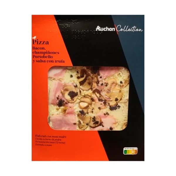 AUCHAN COLLECTION Pizza de bacon, Portobello y trufa 400 g Alcampo Gourmet. - 0.4 kg - Imagen del producto en Findit