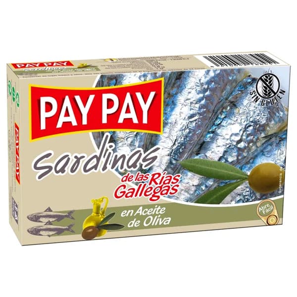 PAY PAY Sardinas en aceite de oliva 88 g. - 0.09 kg - Imagen del producto en Findit