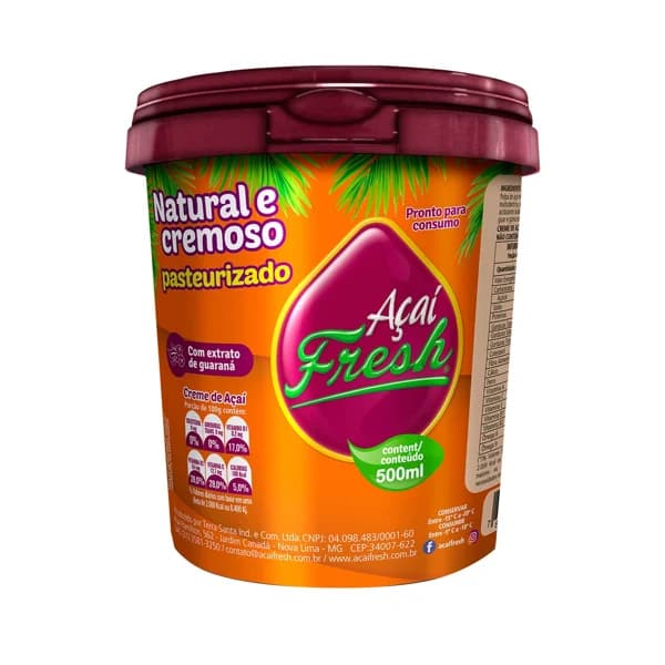 AÇAI FRESH Tarrina de acai 500ml - 0.5 l - Imagen del producto en Findit