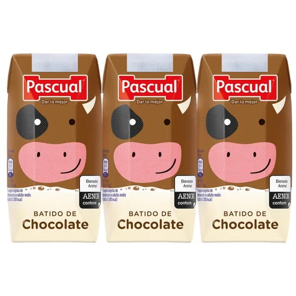 PASCUAL Batido de chocolate PASCUAL 3 x 200 ml - 0.6 l - Imagen del producto en Findit