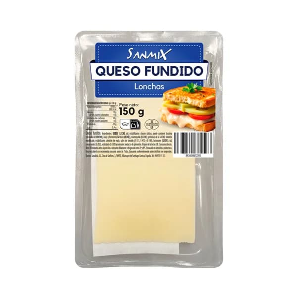 SANMIX Queso en lonchas para fundir 150g - 0.15 kg - Imagen del producto en Findit