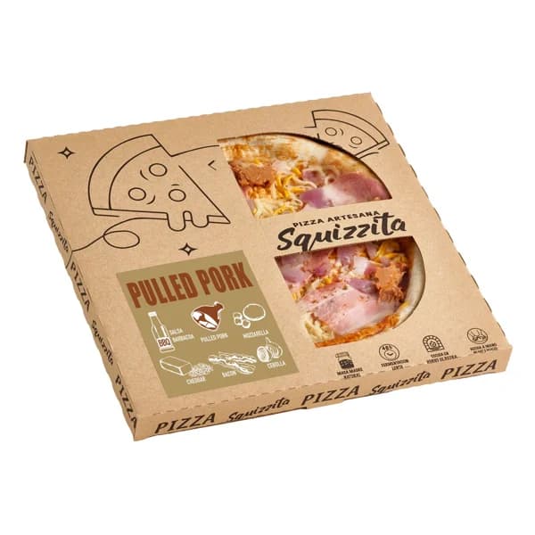 SQUIZZITA Pizza artesana de pulled pork 440g. - 0.44 kg - Imagen del producto en Findit