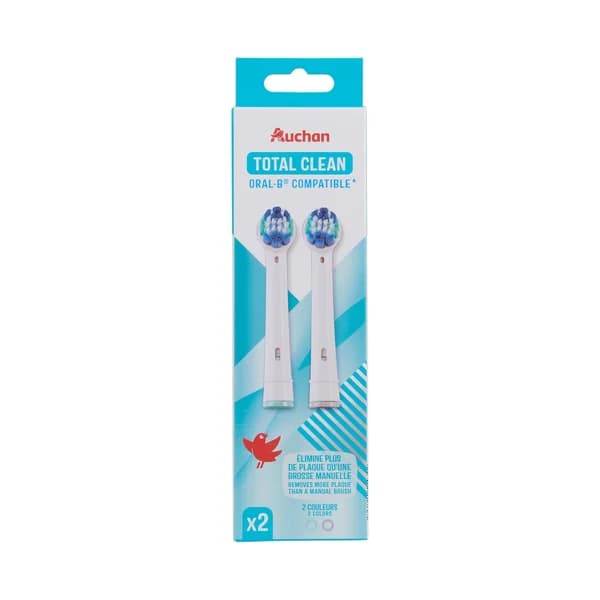 PRODUCTO ALCAMPO Total clean Cabezales de recambio para cepillo de dientes eléctrico 2 uds. - 1 ud - Imagen del producto en Findit