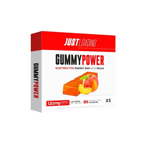 JUSTLOADING Barrita gummy de melocotón 3 x 30 g. - 0.09 kg - Imagen del producto en Findit