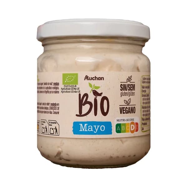 PRODUCTO ALCAMPO Bio Salsa ecológica tipo mayonesa sin huevo, ni gluten ni lactosa 190 g. - 0.19 kg - Imagen del producto en Findit
