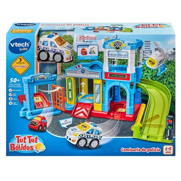Comisaría de policía con tobogán, celda y coches de policía, VTECH. - 1 ud - Imagen del producto en Findit