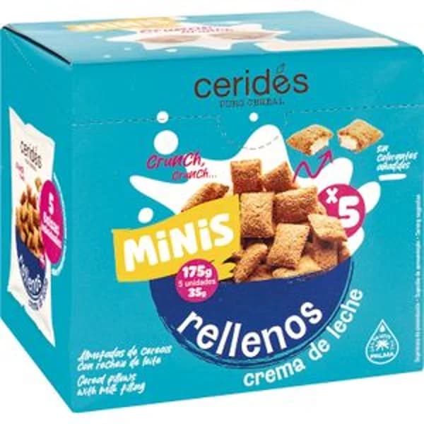 Cereales Mini Rellenos Crema de Leche - 0.18 kg - Imagen del producto en Findit