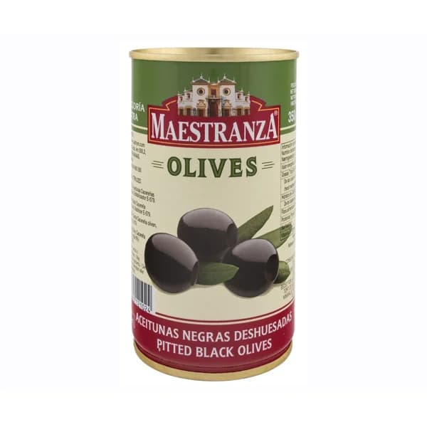 MAESTRANZA Aceitunas negras deshuesadas lata 150 gr. - 0.15 kg - Imagen del producto en Findit