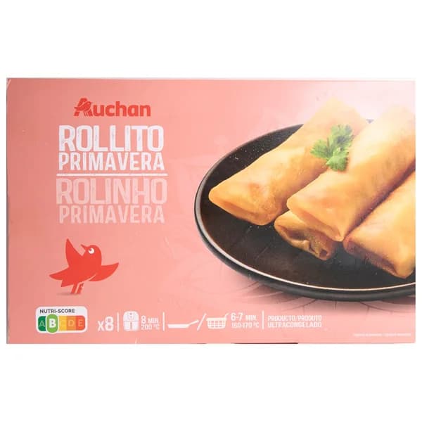 AUCHAN Rollitos de primavera 8 uds. 400 g Producto Alcampo. - 0.4 kg - Imagen del producto en Findit