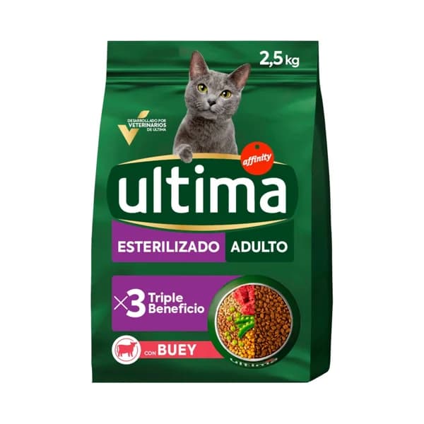 ULTIMA Alimento para gato esterilizado con sabor a buey 2,5kg - 2.5 kg - Imagen del producto en Findit
