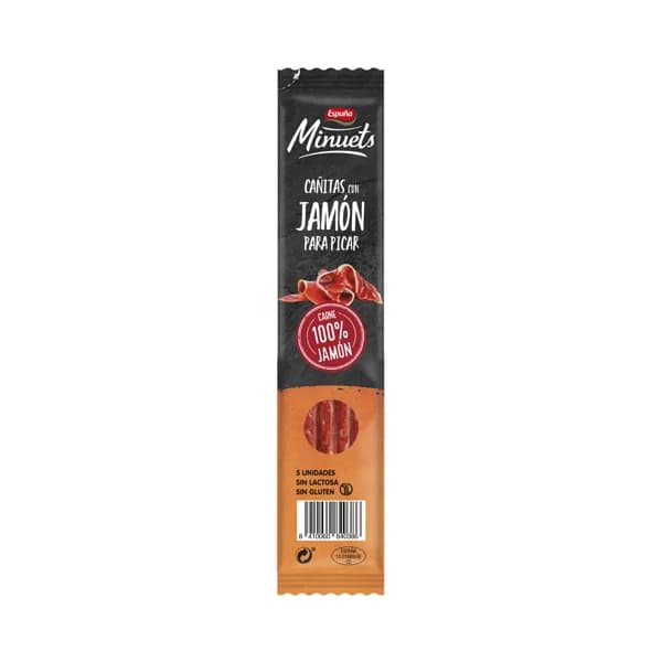 ESPUÑA Mini salchichón con jamón, elaborados sin gluten ni lactosa ESPUÑA 40 g. - 1 ud - Imagen del producto en Findit