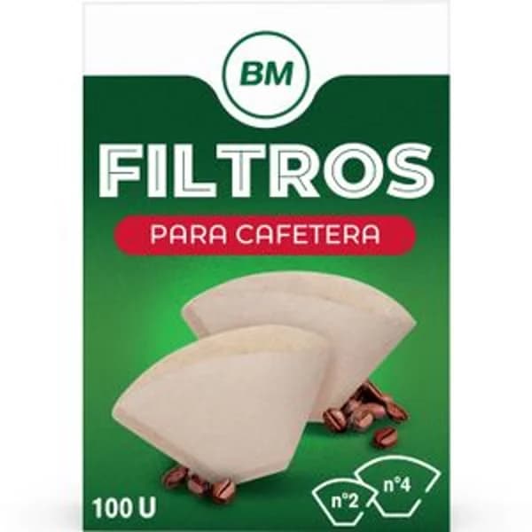 Filtros para cafetera caja 100 unidades - 110 ud - Imagen del producto en Findit