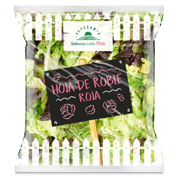 Ensalada hoja de roble roja Vegecampo de Dia bolsa 100 g - 0.1 ud - Imagen del producto en Findit