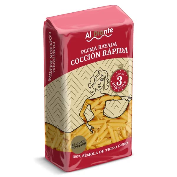 Plumas rayadas cocción rápida Al Diante Dia bolsa 500 g - 0.5 kg - Imagen del producto en Findit