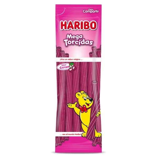 Golosinas mega torcidas sabor cereza Haribo bolsa 200 g - 0.2 kg - Imagen del producto en Findit