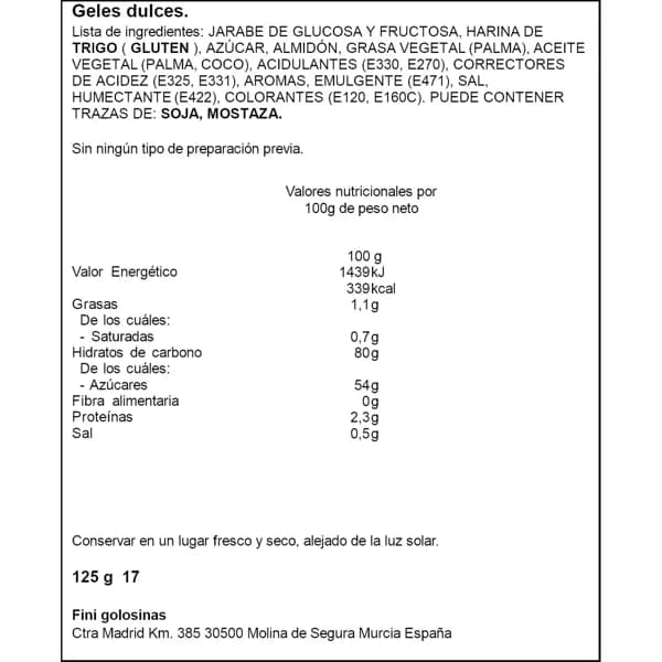 Golosina Lanza Fresa 125G - 0.12 kg - Imagen del producto en Findit