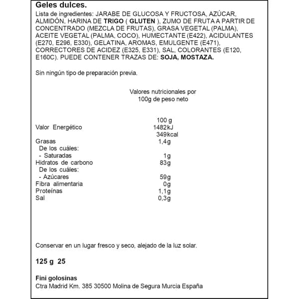 Golosina Regaliz Mix 125G - 0.12 kg - Imagen del producto en Findit