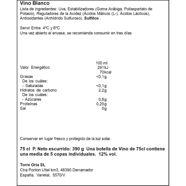 Vino Chardonnay 750ML - 0.33 l - Imagen del producto en Findit