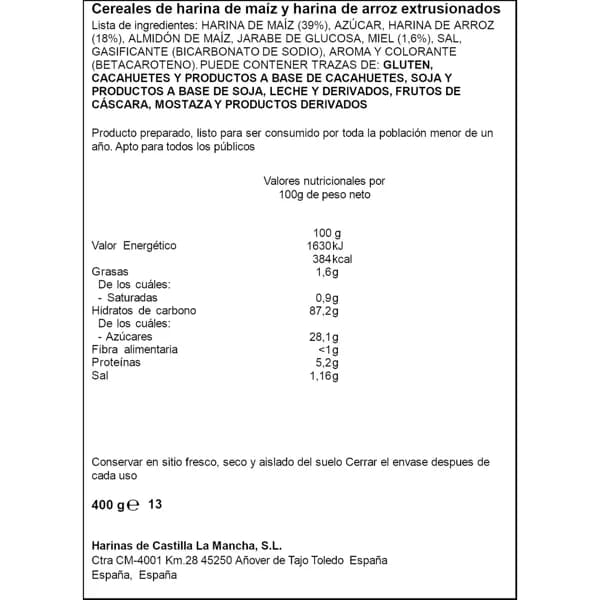 Cereales Estrellitas y Miel 400G - 0.4 kg - Imagen del producto en Findit