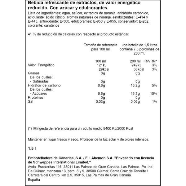 Refresco Naranja Botella 1,5L - 1.5 l - Imagen del producto en Findit