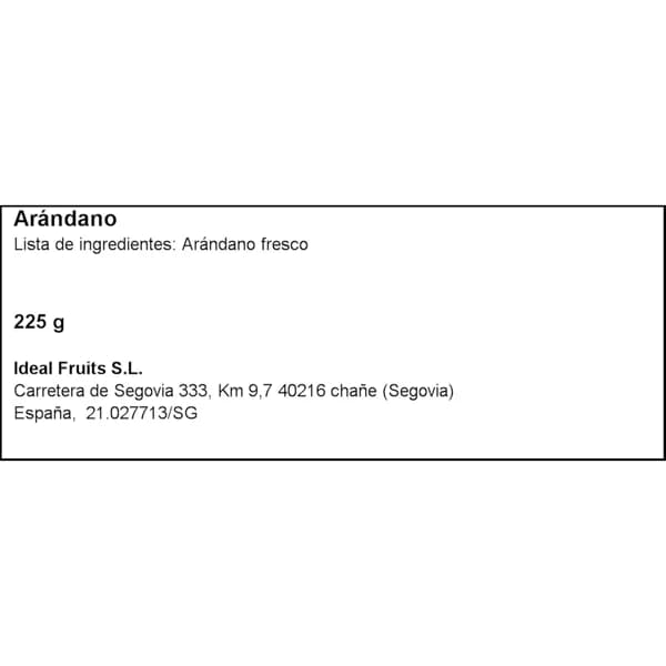 ARANDANOS BANDEJA 220 G. - 0.22 kg - Imagen del producto en Findit
