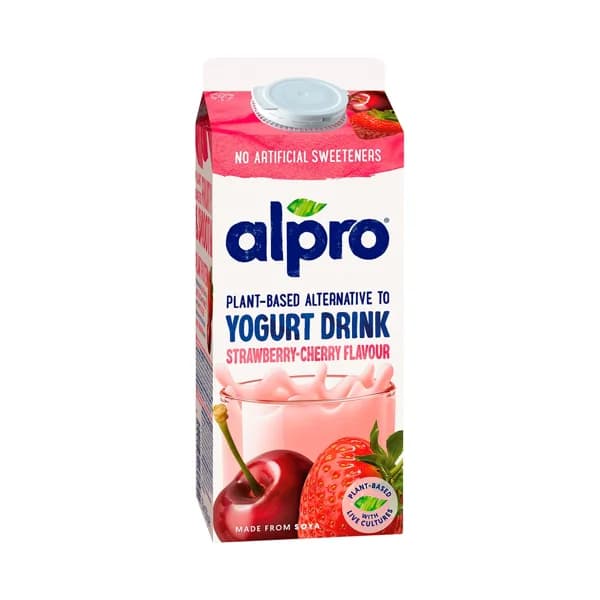 ALPRO Preparado fermentado de soja con fresa y cereza 750 ml. - 0.75 l - Imagen del producto en Findit