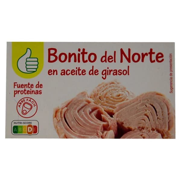 PRODUCTO ALCAMPO Bonito norte en aceite de girasol 72 g. - 0.07 kg - Imagen del producto en Findit
