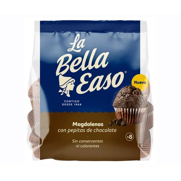 LA BELLA EASO Magdalena de chocolate 230 gr. - 0.23 kg - Imagen del producto en Findit