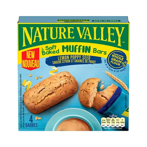 NATURE VALLEY  Muffin con sabor a limón 4 x 30 g. - 0.12 kg - Imagen del producto en Findit