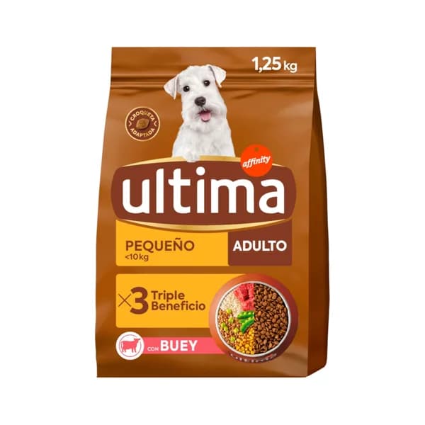 ULTIMA Alimento seco de perro mini adulto sabor buey 1.25kg - 1.25 kg - Imagen del producto en Findit