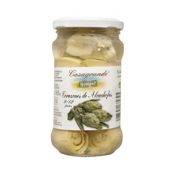 CASAGRANDE Corazones de alcachofas 9/12 piezas frasco de 165 g. - 0.17 kg - Imagen del producto en Findit
