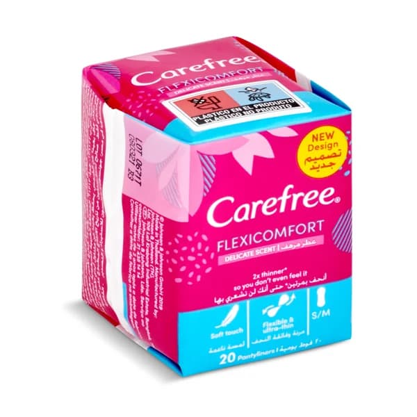Protegeslips flexiconfort cotton fresh Carefree caja 20 unidades - 20.63 ud - Imagen del producto en Findit