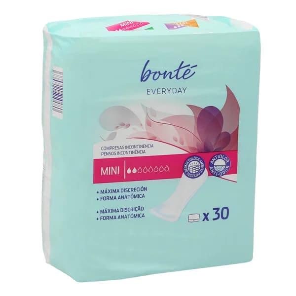 Compresas de incontinencia mini Bonté Everyday de Dia bolsa 30 unidades - 30.45 ud - Imagen del producto en Findit