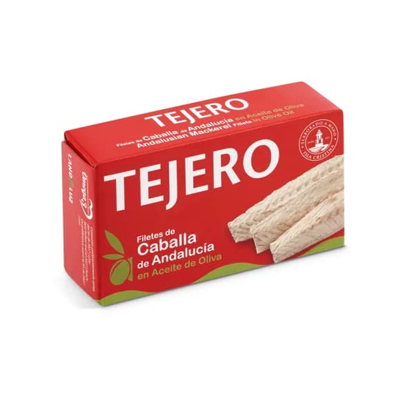 Filetes de caballa en aceite de oliva Tejero lata 80 g - 0.08 ud - Imagen del producto en Findit
