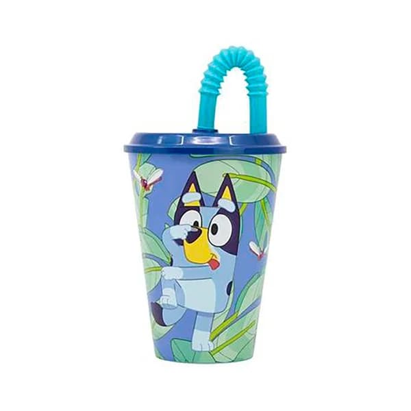 Vaso de plástico con caña de Bluey de 400ml, STOR - 1 ud - Imagen del producto en Findit