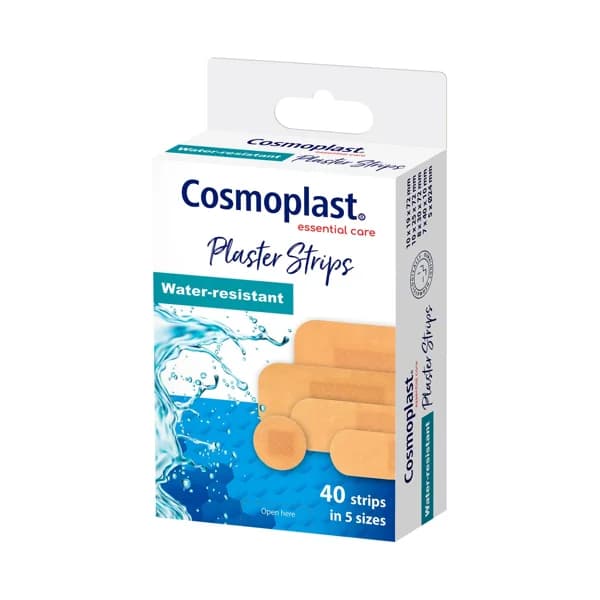 COSMOPLAST Apositos adhesivos resistente al agua de 5 tamaños diferentes 40 uds. - 1 ud - Imagen del producto en Findit