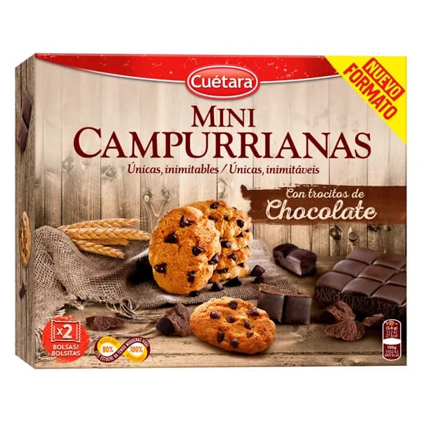 CUETARA Galletas de pepitas de chocolate 320 gr. - 0.35 kg - Imagen del producto en Findit