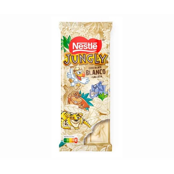 JUNGLY Chocolate blanco 90 gr. - 0.09 kg - Imagen del producto en Findit