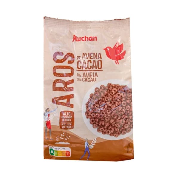 AUCHAN Aros de avena cacao 400 gr - 0.4 kg - Imagen del producto en Findit