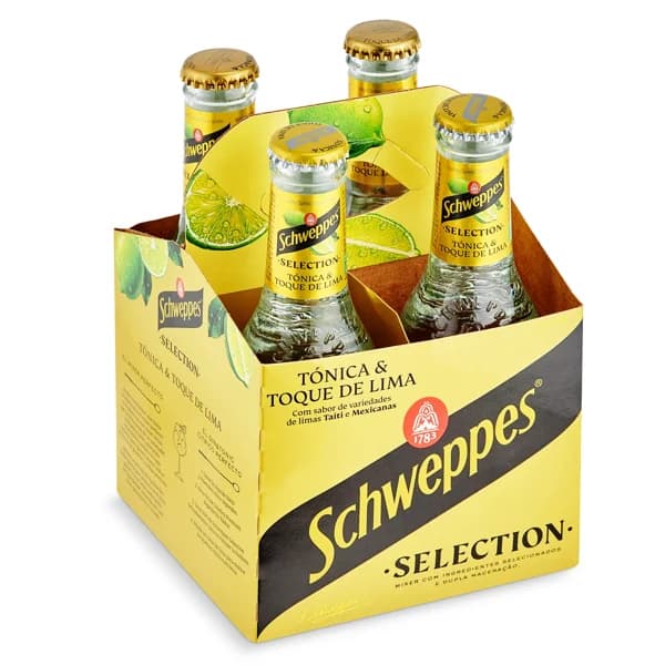 Tónica con toque de lima Schweppes pack 4 x 20 cl - 0.8 l - Imagen del producto en Findit