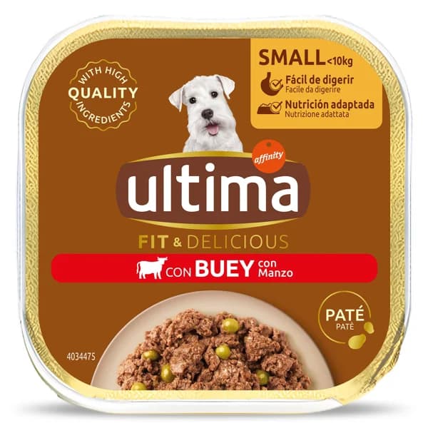 Alimento para perros adultos con buey Ultima tarrina 150 g - 0.15 kg - Imagen del producto en Findit