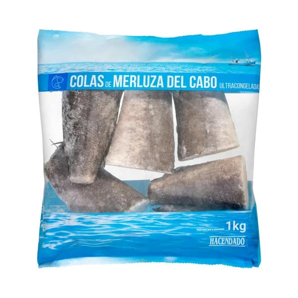 Colas de merluza Hacendado ultracongeladas - 1 kg - Imagen del producto en Findit