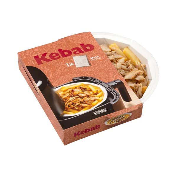 Patatas fritas con carne kebab y salsa Hacendado - 0.37 kg - Imagen del producto en Findit