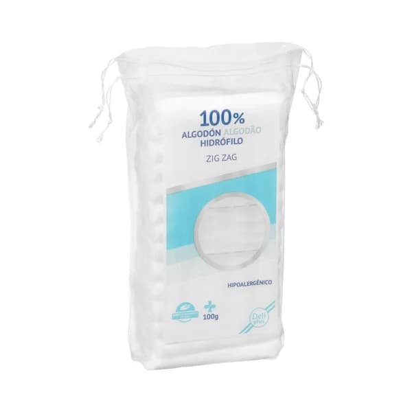 Algodón hidrófilo 100% zig-zag hipoalergénico Deliplus - 0.1 kg - Imagen del producto en Findit